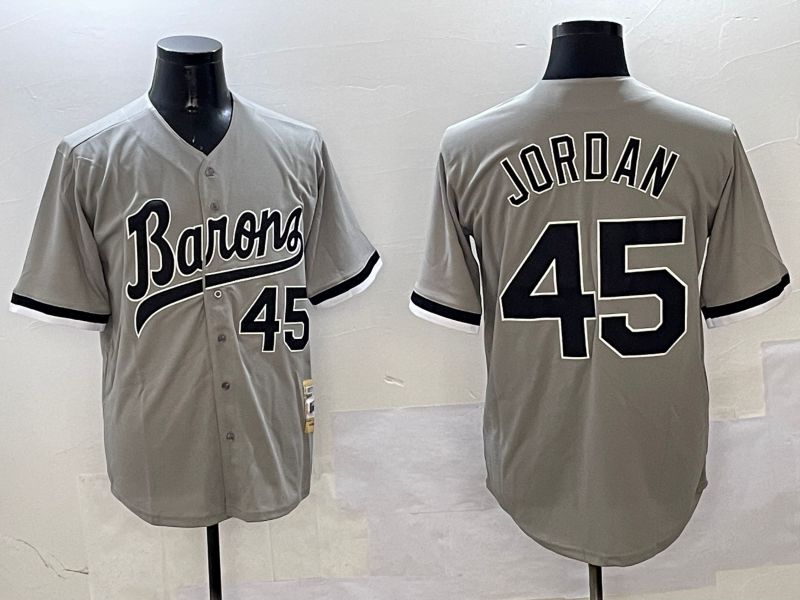 Men Chicago White Sox #45 Jordan Grey Throwback Game 2025 Nike MLB Jersey style 1